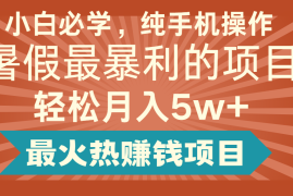 每日2024暑假最赚钱的项目，小红书咸鱼暴力引流简单无脑操作，每单利润最少500+便宜07月16日福缘网VIP项目