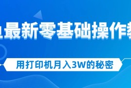 每日（12049期）用打印机月入3W的秘密，闲鱼最新零基础操作教学，新手当天上手，赚钱如&#8230;便宜08月08日中创网VIP项目