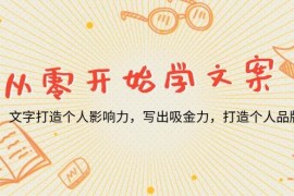 简单项目（13742期）从零开始学文案，文字打造个人影响力，写出吸金力，打造个人品牌推荐12-20中创网