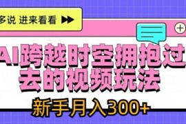 每日AI跨越时空拥抱过去的视频玩法，新手月入3000+【揭秘】便宜07月26日冒泡网VIP项目