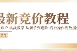 最新项目（12012期）竞价教程：真实账户实战教学从新手到进阶·后台操作到数据优化便宜08月06日中创网VIP项目