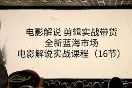 创业项目（11367期）电影解说 剪辑实战带货全新蓝海市场，电影解说实战课程（16节），07月02日中创网VIP项目