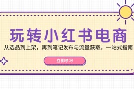 实战（12916期）玩转小红书电商：从选品到上架，再到笔记发布与流量获取，一站式指南中创网