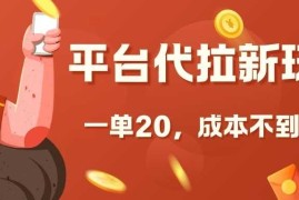 每日平台代拉新玩法，一单20，成本不到2快【揭秘】11-22冒泡网