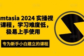 简单项目Camtasia2024实操视频课程，学习难度低，极易上手使用09-05冒泡网