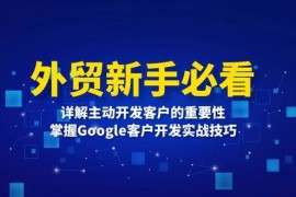 创业项目（13645期）外贸新手必看，详解主动开发客户的重要性，掌握Google客户开发实战技巧12-12中创网