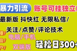 实战（12210期）暴力引流法全平台模式已打通轻松日上300+便宜08月19日中创网VIP项目