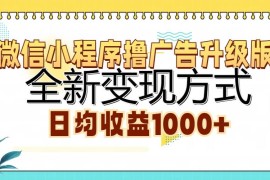 每天（13138期）微信小程序撸广告升级版，全新变现方式，日均收益1000+中创网