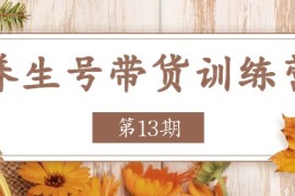 实战养生号带货训练营【第13期】收益更稳定的玩法，让你带货收益爆炸，06月27日福缘网VIP项目