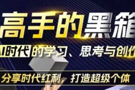 创业项目高手的黑箱：AI时代学习、思考与创作-分红时代红利，打造超级个体11-18冒泡网