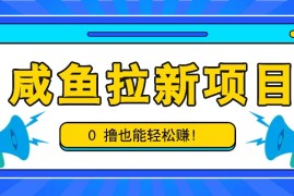 创业项目咸鱼拉新项目，拉新一单6-9元，0撸也能轻松赚，白撸几十几百！福缘网