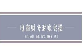 创业项目电商财务对账实操-京东天猫淘宝拼多多抖音电商财务对账12-04冒泡网