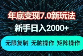 2024最新（13721期）年底变现7.0新玩法，单机一小时18块，无脑批量操作日入2000+12-18中创网