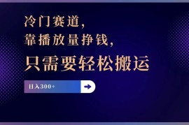 热门项目（11965期）冷门赛道，靠播放量挣钱，只需要轻松搬运，日赚300+便宜08月03日中创网VIP项目