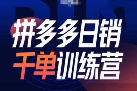 赚钱项目拼多多日销千单训练营第31期-微付费带免费流玩法12-12冒泡网