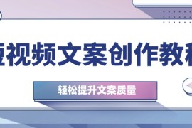 最新项目（12900期）短视频文案创作教程：从钉子思维到实操结构整改，轻松提升文案质量中创网