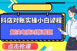 每天抖店财务对账实操小白课程，解决你的电商对账难题！08-14福缘网