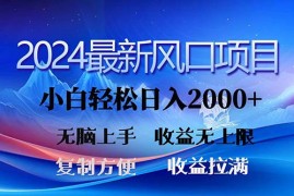 赚钱项目（11328期）2024最新风口！三分钟一条原创作品，日入2000+，小白无脑上手，收益无上限，06月29日中创网VIP项目