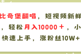 每天（11941期）AI比奇堡翻唱歌曲，短视频新鲜赛道，轻松月入10000＋，小白快速上手，…便宜08月02日中创网VIP项目