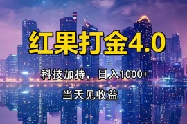 简单项目（13537期）红果打金4.0，扫黑科技加持赋能，日入1000+，小白当天见收益12-02中创网