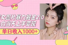 热门项目（12695期）美女图片暴力掘金2.0，轻松日入1000+，简单易上手09-23中创网