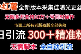 赚钱项目全新版本小红书采集协议＋无限曝光日引300＋精准粉便宜08月19日福缘网VIP项目