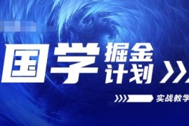 国学掘金计划2024实战教学视频教学，高复购项目长久项目，06月26日冒泡网VIP项目