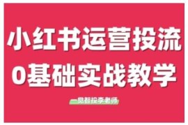 创业项目小红书运营投流，小红书广告投放从0到1的实战课，学完即可开始投放12-14冒泡网