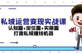 实战（13387期）私域运营变现实战课：认知篇+定位篇+实操篇，打造私域赚钱机器11-20中创网