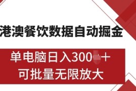 实战港澳餐饮数据全自动掘金，单电脑日入多张,可矩阵批量无限操作【揭秘】12-13冒泡网