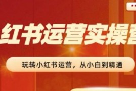 2024小红书运营实操营，​从入门到精通，完成从0~1~100，06月23日冒泡网VIP项目