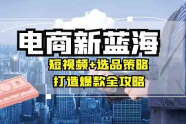 赚钱项目商家必看电商新蓝海：短视频+选品策略，打造爆款全攻略，月入10w+09-22福缘网