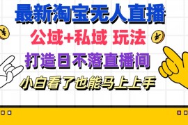 最新项目（11586期）最新淘宝无人直播公域+私域玩法打造真正的日不落直播间小白看了也能&#8230;便宜07月12日中创网VIP项目