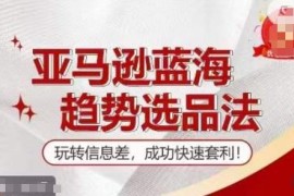 实战【训练营】亚马逊蓝海趋势选品法，玩转信息差，成功快速套利便宜07月13日冒泡网VIP项目