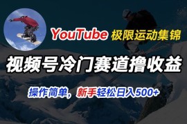 视频号冷门赛道撸收益，YouTube搬运极限运动集锦，暴力起号，操作简单流量高，轻松日入5张【揭秘】，06月23日冒泡网VIP项目