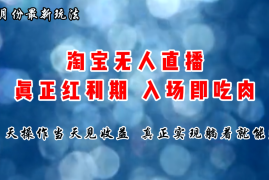 每日（11483期）七月份淘宝无人直播最新玩法，入场即吃肉，真正实现躺着也能赚钱便宜07月07日中创网VIP项目