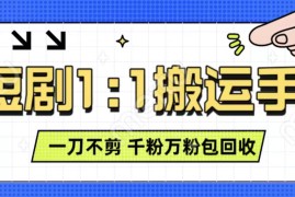 实战抖音短剧最新玩法，一刀不剪也能轻松过原创，一个作品3分钟，单账号收益3张，可矩阵操作【揭秘】11-29冒泡网