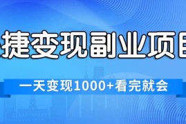 每日（11932期）快捷变现的副业项目，一天变现1000+，各平台最火赛道，看完就会便宜08月02日中创网VIP项目