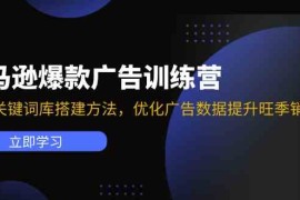 简单项目亚马逊爆款广告训练营：掌握关键词库搭建方法，优化广告数据提升旺季销量便宜07月29日福缘网VIP项目