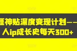 最新项目天涯神贴深度变现计划——个人ip成长史每天300+【揭秘】09-03冒泡网