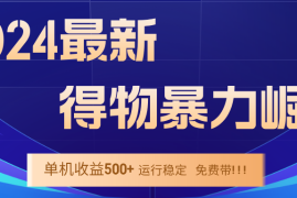 热门项目（12593期）2024得物掘金稳定运行9个多月单窗口24小时运行收益300-400左右09-14中创网