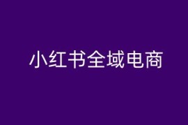 每天小红书全域电商，小红书电商教程09-15冒泡网