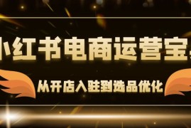 最新项目（12497期）小红书电商运营宝典：从开店入驻到选品优化，一站式解决你的电商难题09-07中创网