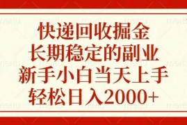 实战（13731期）快递回收掘金，长期稳定的副业，新手小白当天上手，轻松日入2000+12-19中创网