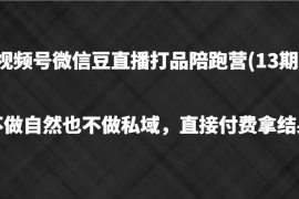 热门项目视频号微信豆直播打品陪跑(13期)，不做不自然流不做私域，直接付费拿结果08-24福缘网