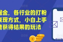 热门项目流量掘金，各行业的打粉以及变现方式，小白上手快速获得结果的玩法11-21冒泡网