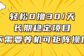 创业项目（13499期）轻松撸30+/天，无需养鸡，无需投入，长期稳定，做就赚！11-28中创网