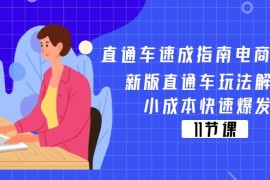 每天（11537期）直通车速成指南电商教程：新版直通车玩法解密，小成本快速爆发（11节）便宜07月10日中创网VIP项目