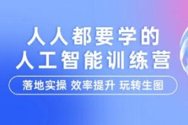 人人都要学的人工智能特训营，落地实操 效率提升 玩转生图联合抖音号运营