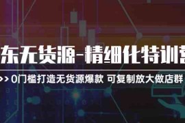 2024最新京东无货源精细化特训营，0门槛打造无货源爆款，可复制放大做店群，06月29日福缘网VIP项目